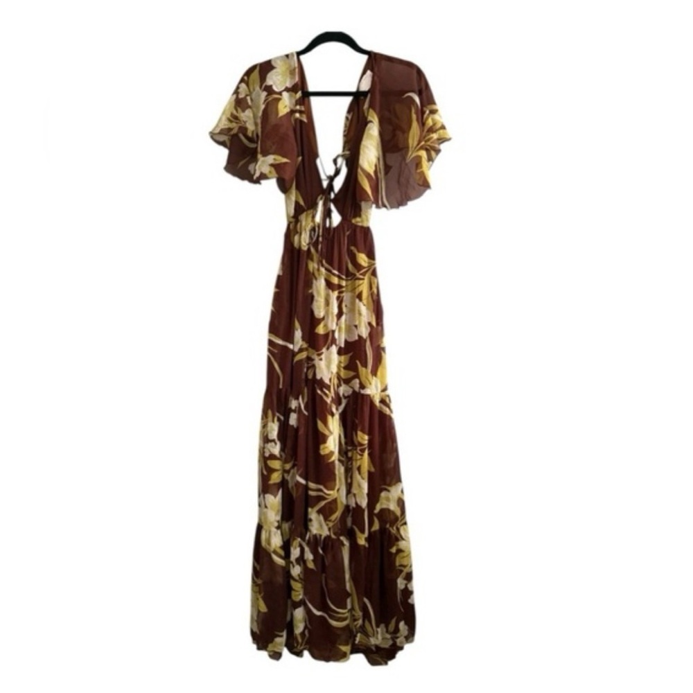 ASOS Burgundy Floral Maxi Skirt - Picture 4 of 4